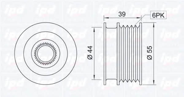 IPD 12-0001 Freewheel clutch, alternator 120001: Buy near me in Poland at 2407.PL - Good price!
