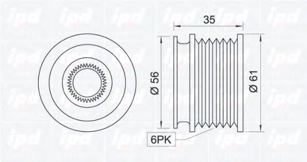 IPD 12-0731 Freewheel clutch, alternator 120731: Buy near me at 2407.PL in Poland at an Affordable price!