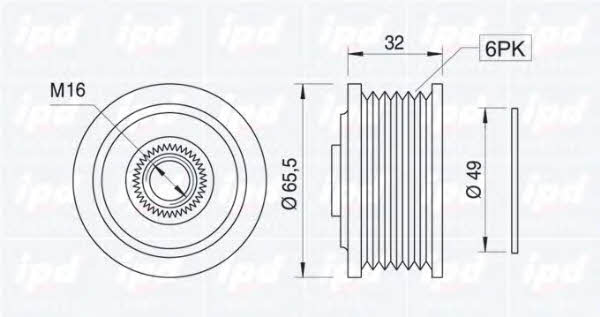 IPD 12-0737 Freewheel clutch, alternator 120737: Buy near me in Poland at 2407.PL - Good price!