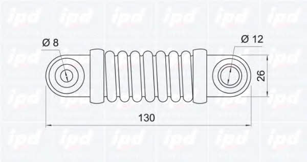 IPD 13-0153 Belt tensioner damper 130153: Buy near me in Poland at 2407.PL - Good price!