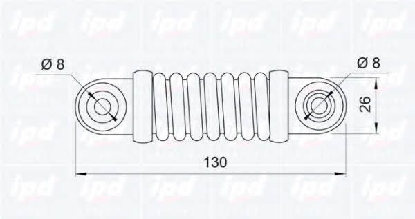 IPD 13-0177 Poly V-belt tensioner shock absorber (drive) 130177: Buy near me in Poland at 2407.PL - Good price!