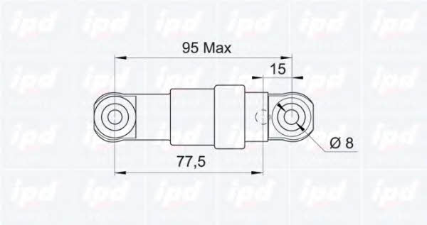 IPD 13-0480 Poly V-belt tensioner shock absorber (drive) 130480: Buy near me in Poland at 2407.PL - Good price!