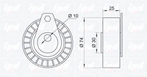 IPD 14-0043 Spannrolle, zahnriemen 140043: Kaufen Sie zu einem guten Preis in Polen bei 2407.PL!