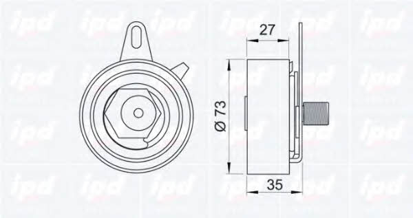IPD 14-0047 Tensioner pulley, timing belt 140047: Buy near me in Poland at 2407.PL - Good price!