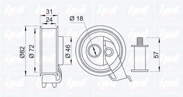IPD 14-0079 Tensioner pulley, timing belt 140079: Buy near me in Poland at 2407.PL - Good price!