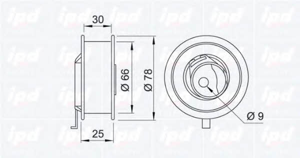 IPD 14-0096 Tensioner pulley, timing belt 140096: Buy near me in Poland at 2407.PL - Good price!