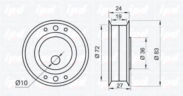 IPD 14-0100 Tensioner pulley, timing belt 140100: Buy near me in Poland at 2407.PL - Good price!
