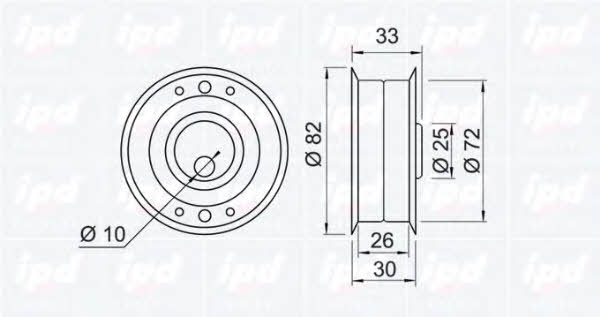 IPD 14-0102 Tensioner pulley, timing belt 140102: Buy near me in Poland at 2407.PL - Good price!