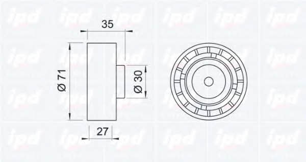 IPD 14-0117 Tensioner pulley, timing belt 140117: Buy near me in Poland at 2407.PL - Good price!