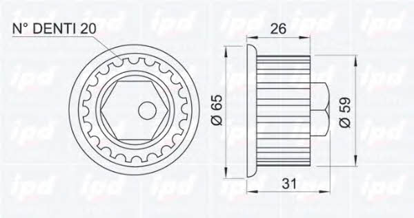 IPD 14-0136 Tensioner pulley, timing belt 140136: Buy near me in Poland at 2407.PL - Good price!