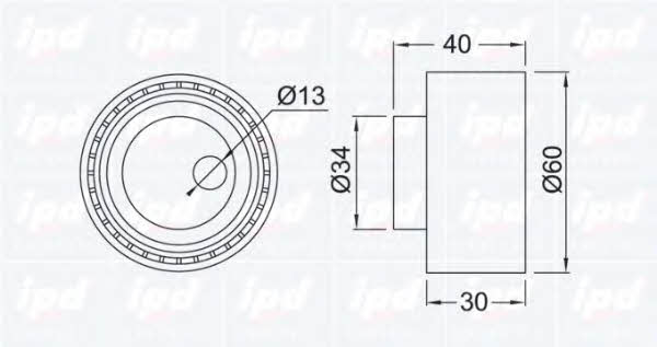 IPD 14-0149 Tensioner pulley, timing belt 140149: Buy near me in Poland at 2407.PL - Good price!