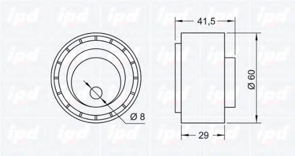 IPD 14-0162 Tensioner pulley, timing belt 140162: Buy near me in Poland at 2407.PL - Good price!