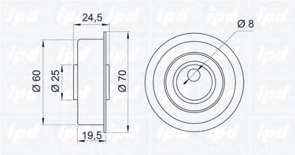 IPD 14-0187 Tensioner pulley, timing belt 140187: Buy near me in Poland at 2407.PL - Good price!