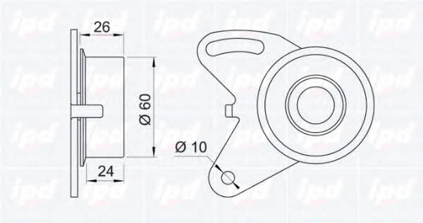 IPD 14-0196 Tensioner pulley, timing belt 140196: Buy near me in Poland at 2407.PL - Good price!