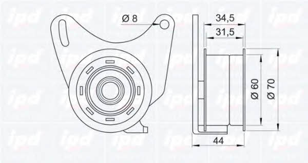 IPD 14-0198 Tensioner pulley, timing belt 140198: Buy near me in Poland at 2407.PL - Good price!