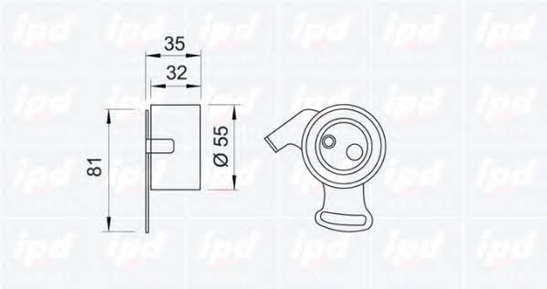 IPD 14-0205 Tensioner pulley, timing belt 140205: Buy near me in Poland at 2407.PL - Good price!