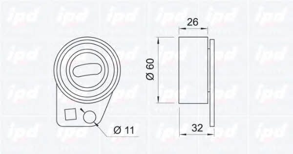 IPD 14-0216 Tensioner pulley, timing belt 140216: Buy near me in Poland at 2407.PL - Good price!