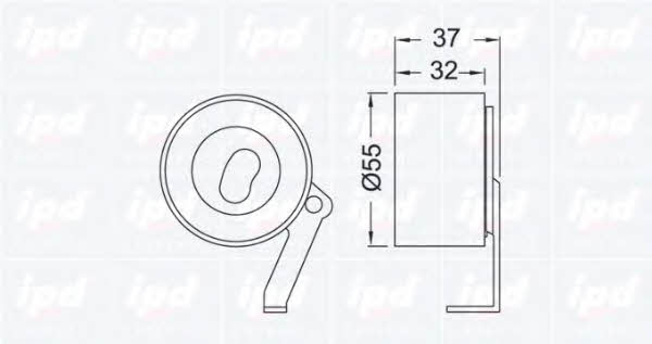 IPD 14-0224 Tensioner pulley, timing belt 140224: Buy near me in Poland at 2407.PL - Good price!