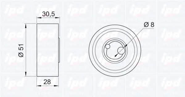 IPD 14-0233 Tensioner pulley, timing belt 140233: Buy near me in Poland at 2407.PL - Good price!