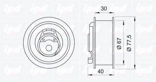 IPD 14-0261 Tensioner pulley, timing belt 140261: Buy near me in Poland at 2407.PL - Good price!