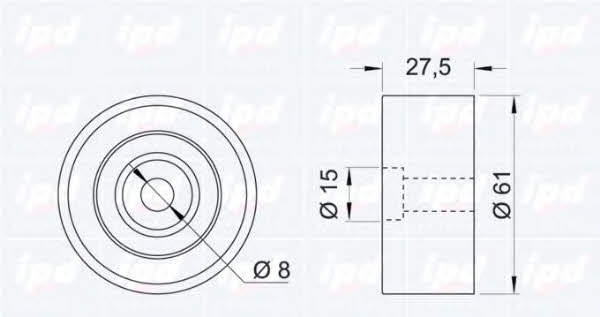 IPD 15-3207 Tensioner pulley, timing belt 153207: Buy near me in Poland at 2407.PL - Good price!