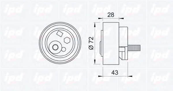 IPD 15-3228 Tensioner pulley, timing belt 153228: Buy near me in Poland at 2407.PL - Good price!