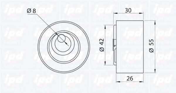 IPD 15-3231 Tensioner pulley, timing belt 153231: Buy near me in Poland at 2407.PL - Good price!