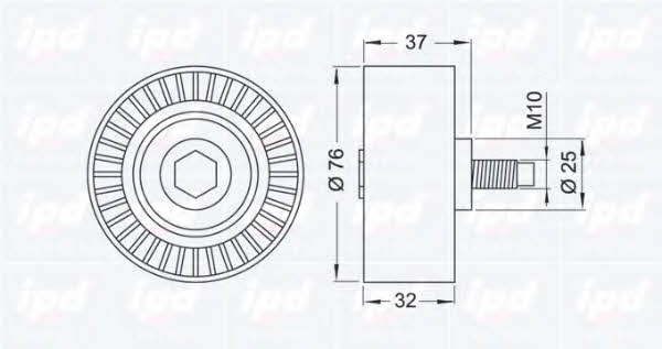 IPD 15-3250 Tensioner pulley, timing belt 153250: Buy near me in Poland at 2407.PL - Good price!