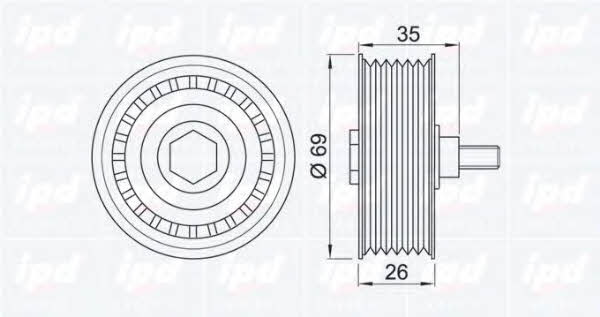 IPD 15-3251 Ролик натяжной ремня поликлинового (приводного) 153251: Отличная цена - Купить в Польше на 2407.PL!