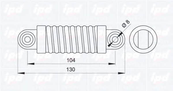 IPD 15-3255 Poly V-belt tensioner shock absorber (drive) 153255: Buy near me in Poland at 2407.PL - Good price!