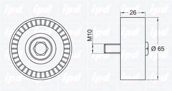IPD 15-3462 Ролик натяжной ремня поликлинового (приводного) 153462: Отличная цена - Купить в Польше на 2407.PL!