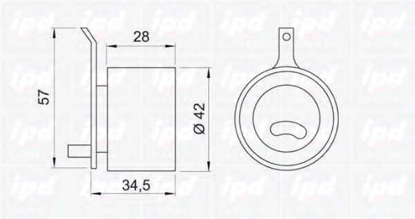 IPD 14-0273 Tensioner pulley, timing belt 140273: Buy near me in Poland at 2407.PL - Good price!