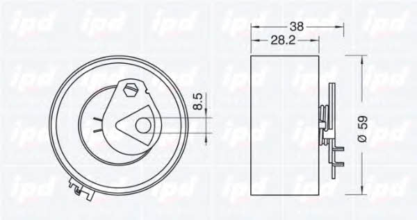 IPD 14-0279 Tensioner pulley, timing belt 140279: Buy near me in Poland at 2407.PL - Good price!