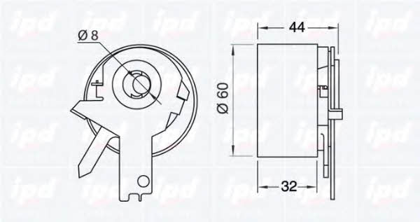 IPD 14-0293 Tensioner pulley, timing belt 140293: Buy near me in Poland at 2407.PL - Good price!