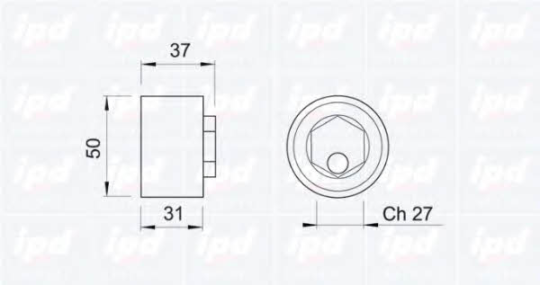 IPD 14-0304 Tensioner pulley, timing belt 140304: Buy near me in Poland at 2407.PL - Good price!