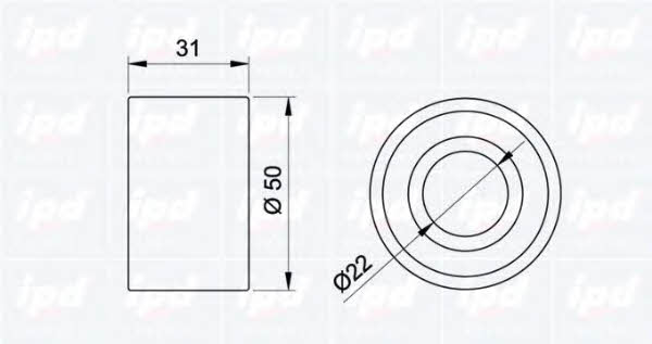 IPD 14-0305 Tensioner pulley, timing belt 140305: Buy near me in Poland at 2407.PL - Good price!