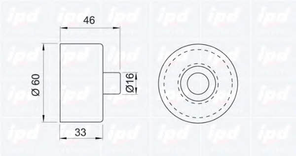 IPD 14-0308 Tensioner pulley, timing belt 140308: Buy near me in Poland at 2407.PL - Good price!