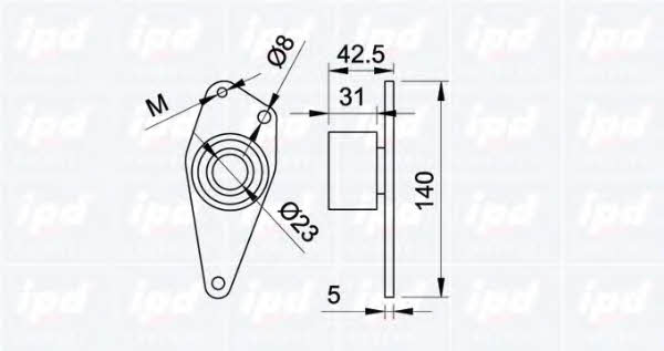 IPD 14-0312 Tensioner pulley, timing belt 140312: Buy near me in Poland at 2407.PL - Good price!