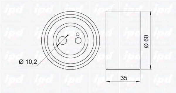IPD 14-0355 Tensioner pulley, timing belt 140355: Buy near me in Poland at 2407.PL - Good price!