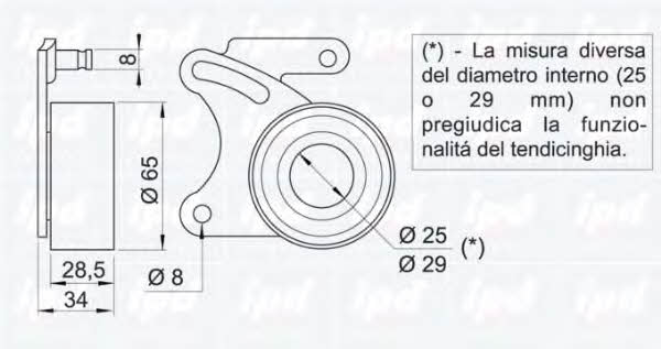 IPD 14-0448 Tensioner pulley, timing belt 140448: Buy near me in Poland at 2407.PL - Good price!