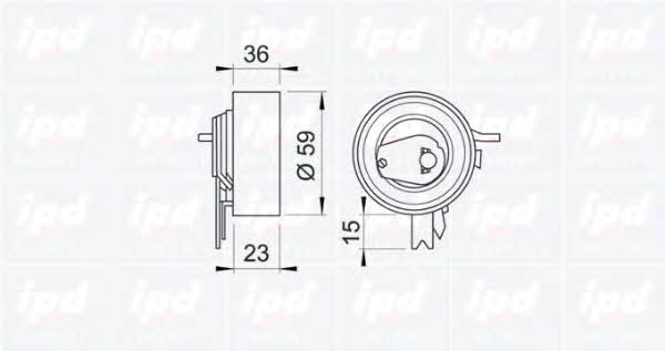 IPD 14-0450 Tensioner pulley, timing belt 140450: Buy near me in Poland at 2407.PL - Good price!