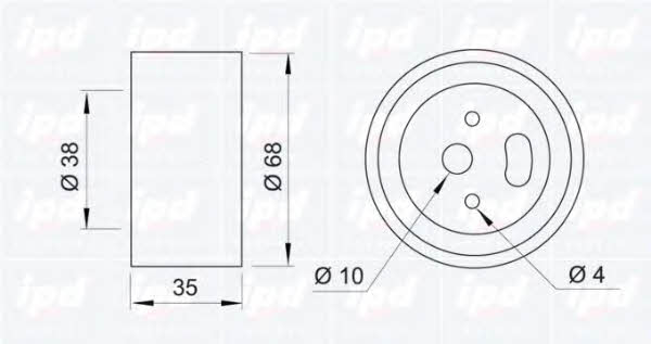 IPD 14-0502 Tensioner pulley, timing belt 140502: Buy near me in Poland at 2407.PL - Good price!