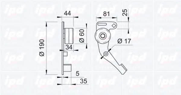 IPD 14-0504 Tensioner pulley, timing belt 140504: Buy near me in Poland at 2407.PL - Good price!