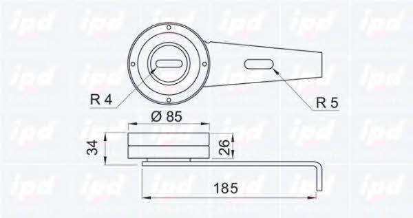 IPD 14-0521 V-ribbed belt tensioner (drive) roller 140521: Buy near me in Poland at 2407.PL - Good price!