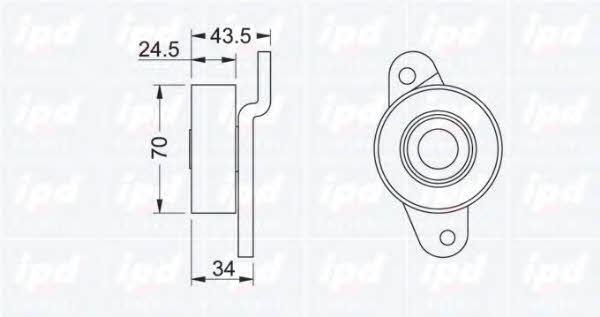 IPD 14-0525 V-ribbed belt tensioner (drive) roller 140525: Buy near me in Poland at 2407.PL - Good price!