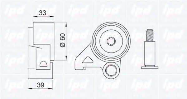 IPD 14-0558 Tensioner pulley, timing belt 140558: Buy near me in Poland at 2407.PL - Good price!