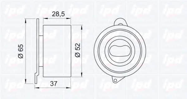 IPD 14-0560 Tensioner pulley, timing belt 140560: Buy near me in Poland at 2407.PL - Good price!