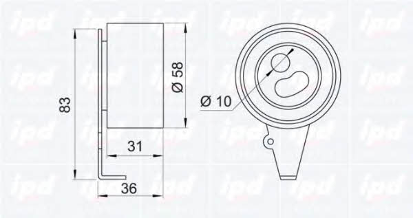 IPD 14-0564 Tensioner pulley, timing belt 140564: Buy near me in Poland at 2407.PL - Good price!