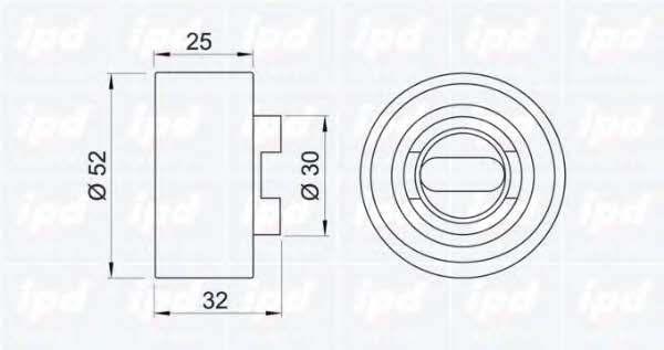 IPD 14-0566 Tensioner pulley, timing belt 140566: Buy near me in Poland at 2407.PL - Good price!