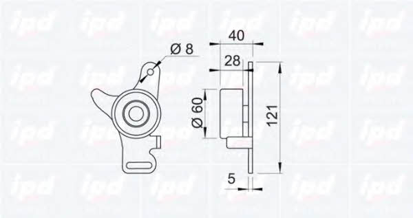 IPD 14-0595 Tensioner pulley, timing belt 140595: Buy near me in Poland at 2407.PL - Good price!